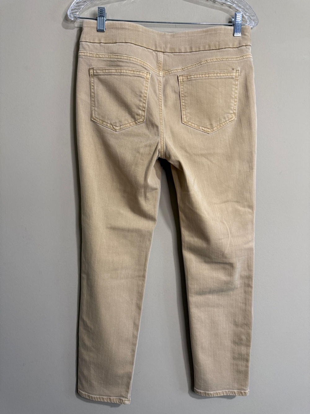 Chicos Beige Slim Ankle Pants with Button Cuff detail - Picture 5 of 8